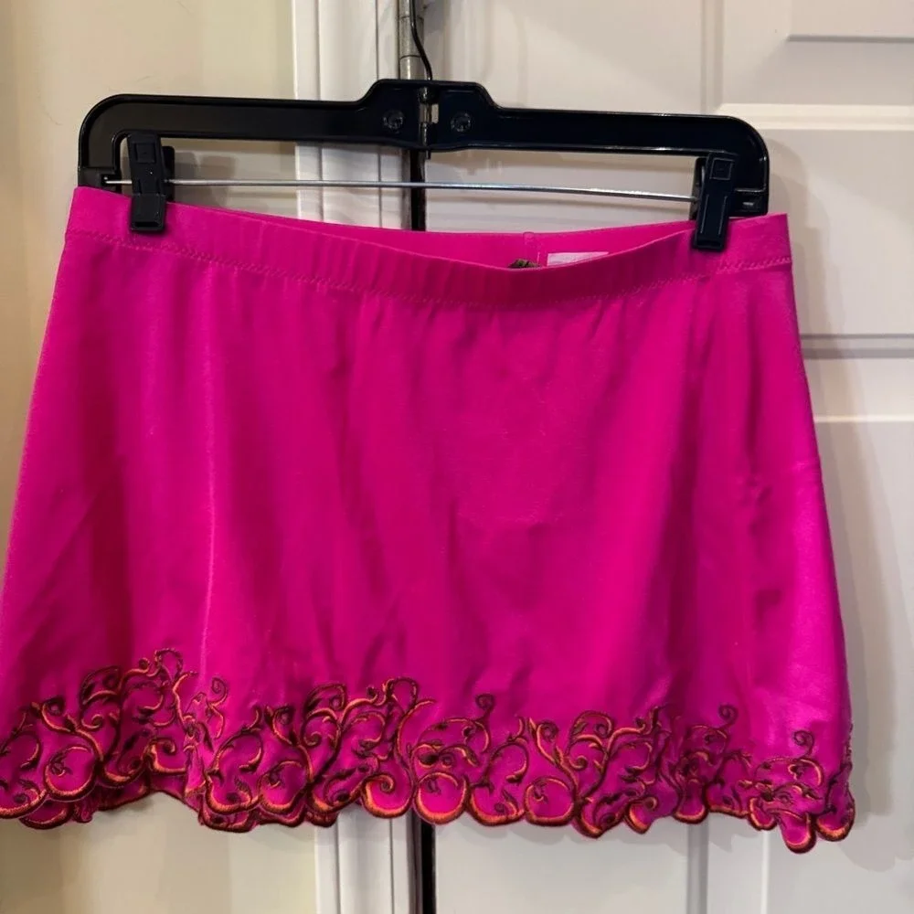 BECCA Pink Mini Coverup with Ruffled Style for‎ Cocktail